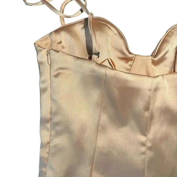 Zara Cream Satin Bodysuit NWOT - Picture 14 of 14